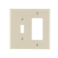 2-Gang Light Almond 1-Toggle / 1-Decora/Rocker Nylon Midway/Midsize Wall Plate (1-Pack) PJ126-T